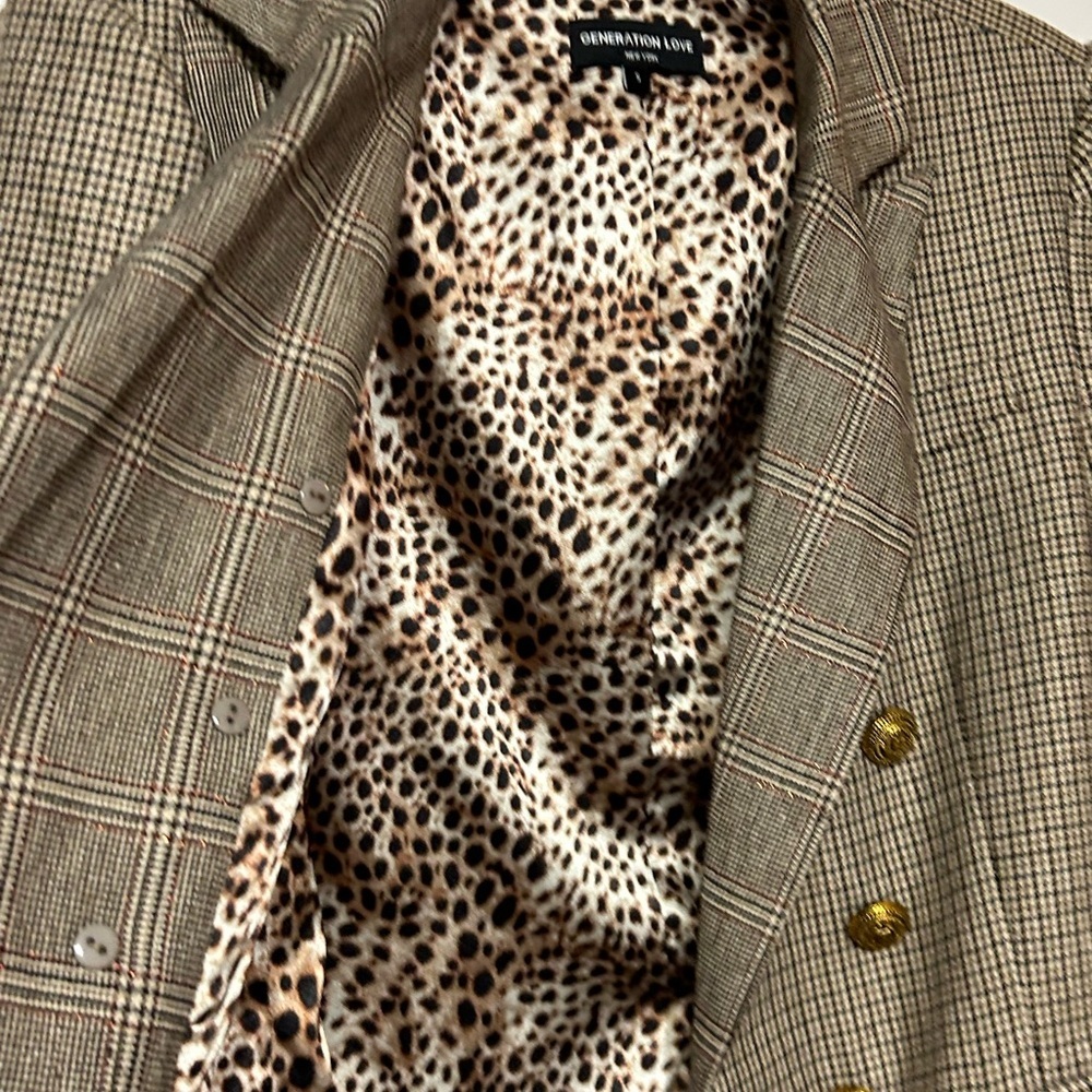 Generation Love Peyton Combo Double Breasted wool blend Blazer - Picture 12 of 15